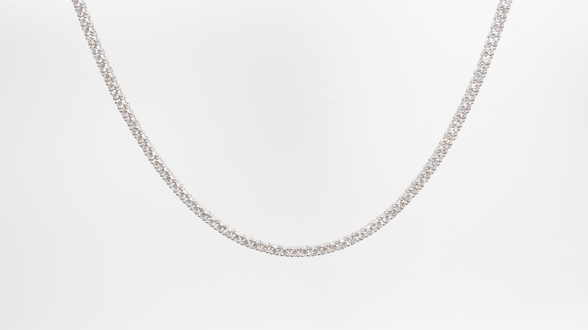 bezel diamond tennis necklace
