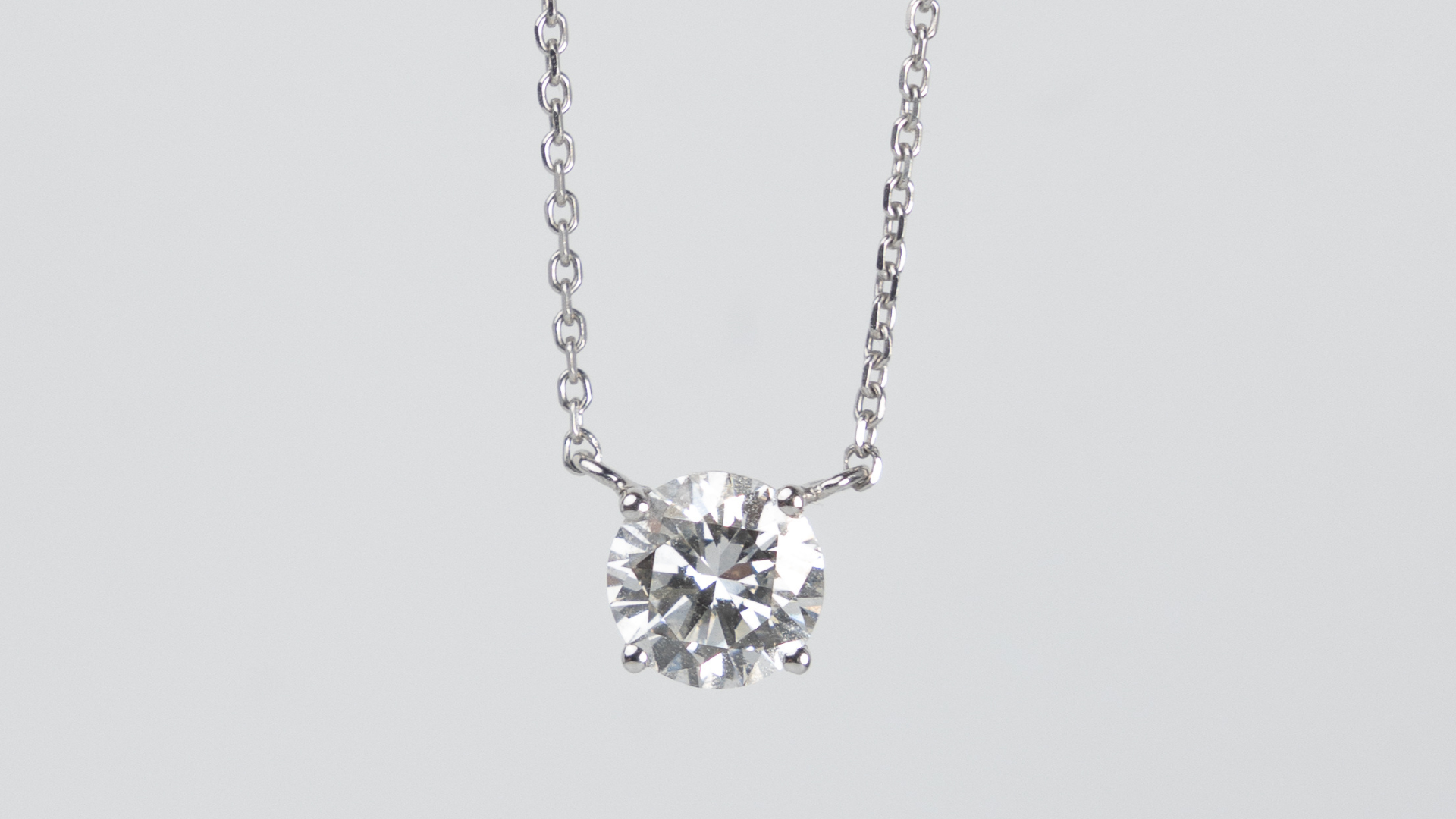 Diamond Solitaire Necklace | Natural